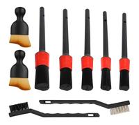 Taasmoog Detailing Brush, 9 PCS Car Detailing Brush Set 7 Different Size Car Detailing Brushes Car Brush Interior Soft Dust Removal Brushes Tool for Wheels Interior Trim Air Vents