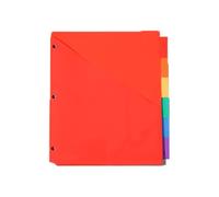 Tab Divider for Ring Binder, Tab Binder Separator - Colourful 3 Ring Binder Tabrider - Rainbow Thick Easy Label Section Index Organiser for the Classroom for Home School