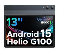 Tab E3 Pro 13 Inch Tablet, 32GB+256GB/2TB Storage, Helio G100 Octa-Core Android 15 Tablets, 11000mAh Battery, 8+13MP Cameras, 5G WiFi, SIM Card Slot, 3.5mm Jack, Gray