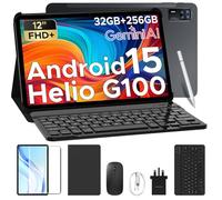 Tab E3+ Tablet with Keyboard, Helio G100 Android Tablets 12 Inch Android, 32GB+256GB/2TB, 2.4K AI Tablets Octa-Core, 90 Hz Tablet With SIM Card Slot, 8800mAh, 7.6mm/Quad Speakers/Face ID