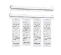 Tab Grabber,2Pcs Aluminium Ticket Holder Restaurant with Self-Adhesive Tape, Kitchen Order Rail & Receipt Holder for Bills, Chefs Check Holder for Cafes Pubs Bars 30cm