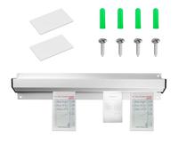 Tab Grabber 30cm Restaurant Order Holder Wall-Mounted Ticket Rail Rack Display with Screws Double-Sided Sticker Aluminium Bill Receipt Hold for Kitchen Cafes Pubs Bars