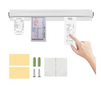 Tab Grabber, 40cm Aluminium Ticket Holder Wall-Mounted Receipt Holder with Screws for Food Catering Cafes Pubs Bars