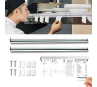 Tab Grabber, Ticket Holder Restaurant Tab Order Grabber Kitchen Order Holder 80cm Aluminium Ticket Grabber Wall-Mounted Ticket Rail Rack Holder Bill Receipt Holder Food Catering Hold Orders Cafes Bars