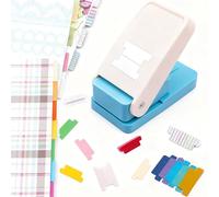 Tab Punch DIY Index Tabs Puncher Tag Punches Loose Leaf Separator Label Maker Craft Paper Punch for Scrapbooking, Journaling, Bible, Book Tabs, Notebooks, Planner Inserts, and More Projects