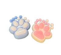 Taba Soft Cat Paw Squeeze Toy - Large Fluffy Sticky Pads Stress Relief for Adults, Handmade Silicone Sensory Fidget Toys for Anxiety & ADHD(2pack)