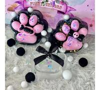 Taba Squishy Cat Paw Squeeze Toys Pack of 3 Cute Clear Cat Paw Squishy Toys Squeeze Toy for Chill and Stress Relief Birthday Gift Present Squishy