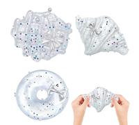 Taba Squishy Hamster Toys, Stress Relief Squeeze Pinch Toy, Clever Design, Fidget Toys Suitable for Birthday Gifts, Compact and Easy to Carry (Laser Transparency 3PCS)