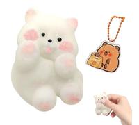 Taba Squishy Kit,Stress Toy Plush Bear Pinch Toy Funny Novelty Cute Animals Stress Relieving Fidget Toy with a Keychain Small and Portable Suitable for Boys and Girls Birthday Party Gifts
