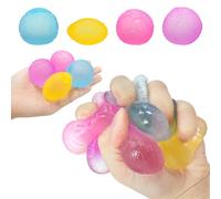 Taba Squishy Soft Silicone Squeeze Balls Toys-4 Pack,Rugby-Baseball-Volleyball-Football,Squishy Fidget Toys Set,Gifts for Kids, Party Favors, Slow-Rise Malt Sugar Stress Balls for Anxiety Relief(Com1)