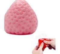 Taba Squishy Strawberry, Cute Fufu Squishy Strawberry,Soft Stress Relief Toy Red and Pink for Home, Office, Birthday Gift, Relaxation and Fun (PINK)