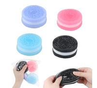 Taba Squishy Stress Relief Squishy Toys for Kids & Adults, Oreo & Biscuit Fidget Sensory Toys, 4-Pack