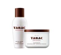 Tabac Original Grooming Set for Men - Aftershave Lotion 100ml and Shaving Soap in Bowl 125g - Classic Scented Post-Shave Care and Lather