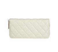 TABAGFKFNV Ladies Zipper Purse Large Capacity Practical Hand Diamond Wallet Woman PU Leather Fashion Female Long Section(Off-White)