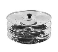 Tabakh Stainless Steel 4-Rack Idli Stand, Makes 16 Idlis