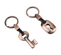 Tabanzhe 1 Pair Bronze Couple Keyrings,Romantic Gifts for Him and Her, Creative Matching Keychain Set for Lovers, Valentine’s Day Wedding Anniversary Love Gift for Boyfriend Girlfriend Husband Wife