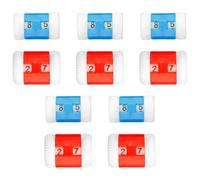 Tabanzhe 10 Pcs Knitting Row Counters, Large Red & Small Blue Plastic Stitch Trackers for Crochet & Sewing - Portable & Easy to Use