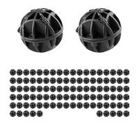 Tabanzhe 100 Pcs Bio Porous Filters-16MM Aquarium Fish Tank Bio Balls Filter Water Filter Material with Cotton for Fish Tank Pond Aquarium Waterfall Accessories