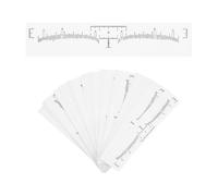Tabanzhe 100 PCS Disposable Eyebrow Stencils Ruler Stickers, Adhesive Brow Measuring Tool for Microblading, Eyebrow Mapping Template for Makeup Beginners