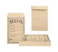 Tabanzhe 100 Pcs Seed Envelopes, Small Kraft Paper Seed Packets for Storage, Saving and Collecting, Brown Paper Seed Organisers for Vegetable, Flower and Plant Seeds, Garden Use