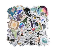 Tabanzhe 100PCS Boho Witchy Stickers, Cute & Cool Magic Potions, Waterproof Decorations, Aesthetic Stickers for Adults, Teens & Kids, PVC Material, Boho Style, Multicolor, Witchy Cartoon Theme