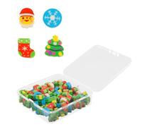 Tabanzhe 100PCS Christmas Mini Erasers for Kids Cute Small Christmas Pencils Erasers Novelty Xmas Santa Christmas Trees Socks Snowflakes Student Homework Classroom Reward Prizes Party Favors Gifts