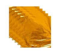 Tabanzhe 100PCS Gold Foil Chocolate Wrappers - 20x20cm (7.87x7.87 in) Aluminium Candy Wrapping Paper for Homemade Sweets, Chocolate Bars, Candies, Gifts