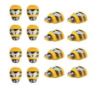 Tabanzhe 100PCS Mini Wooden Bee Embellishments, Self-Adhesive Flat Back Craft Stickers for DIY Crafts, Scrapbooking, Card Making & Micro Landscape Decor(Yellow)