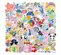 Tabanzhe 100PCS Water Bottle Stickers-Cute Waterproof Cartoon Stickers Vinyl Aesthetic Decals for Computer Phone Skateboard Luggage Laptop Kids Adults