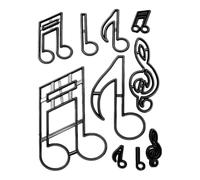 Tabanzhe 10PCS Music Notes Cookie Cutters-Musical Theme Fondant Biscuit Cutter for Cake Decorating DIY Baking Craft Pastry Fondant Clay Cutting Tool