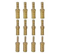 Tabanzhe 12PCS Straight Brass Barb Hose Fitting Reducer-6mm to 4mm,8mm to 6mm,10mm to 6mm Straight Connector Coupler Reducers for Air,Fuel,Water Line Hose Pipe
