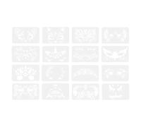Tabanzhe 16PCS Stencils Face Painting-Reusable Face Make-up Stencils for Kids Adult Body Painting Template for Children Party Halloween Makeup Body Art