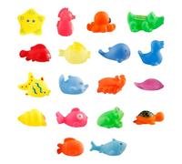 Tabanzhe 18PCS Bath Animal Set for Kids,Cute Bathtub Learning Ocean Animals,Colorful Bathroom Pool Sensory Floating Animal Squirters Gifts for Toddlers Babies Childern