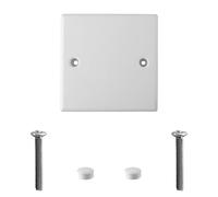 Tabanzhe 1pc Single Blanking Plate Cover 1 Gang Universal White Plug Socket Faceplate Blank Plate with Screws for Electrical Sockets Back Box