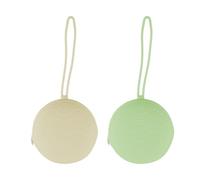 Tabanzhe 2 Pack Dummy Holder Cases with Strap,Safe Durable Pacifier Storage Container Set,Universal Portable Baby Dummy Holder Pod Box Holder Bag Accessories for Travel Home(Green,Beige)
