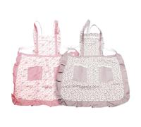 Tabanzhe 2 Pack Floral Kitchen Aprons for Women - Adjustable Stylish Rose Flower Pattern Aprons with Convenient Pockets,Chef Apron for Women Girls Men Cooking Baking Gardening