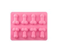 Tabanzhe 2 Pcs Funny Adult Prank Ice Cube Tray, Silicone Reusable Ice Cube Mold for DIY Chocolate, Candy, Cake & Dessert, Bachelorette Party, Whiskey & Cocktail Chilling (Pink)