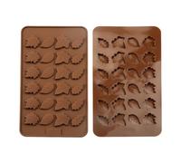 Tabanzhe 2 Pcs Leaf Silicone Chocolate Mould - Non-Stick Flexible Fondant Mold with Tiny Leaves Shape Candy Moulds Baking Tools for Cake Decoration Lollipop Chocolate Candy Jelly Making DIY