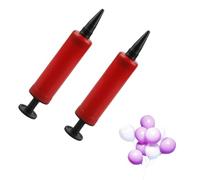 Tabanzhe 2 PCS Manual Balloon Inflator,Balloon Pump,Wedding Party Balloons Supplies Accessories,Double Action Hand Pump for Foil Balloons Yoga Balls(Red)