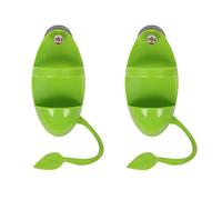 Tabanzhe 2 PCS Parrot Cuttlefish Bone Holder, Plastic Bird Feeder Cage Accessories, Pet Container for Fruit Vegetable Millet (Green)