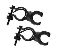 Tabanzhe 2 Pcs Walking Stick Holders,360°Rotatable Cane and Crutch Holder Clip,Universal Mobility Scooter,Wheelchair and Elderly Walker Accessory for Mountain Bikes