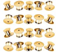 Tabanzhe 20PCS Locking Pin Backs Metal Pin Locks Pin Keepers Replacement Backs Clasps for Jewelry Brooches Badge Name Tags Crafts DIY(Gold)
