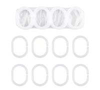 Tabanzhe 24 PCS Shower Curtain Rings,C-Shaped Plastic Curtain Hanging Hooks,Shower Curtain Ring Curtain Acessories for Bathroom Window Rod(Clear)