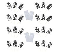 Tabanzhe 24Pcs 2024 Cupcake Toppers Graduation Toppers,Glitter Cake Decorating Toppers,2024 Graduation Theme Party Party Supplies for Class of 2024 Party Decorations