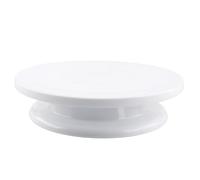Tabanzhe 28cm Rotating Cake Turntable Stand - 360° Non-Slip Icing & Decorating Revolving Cakes Display Stand, Smooth Spinner Plate for Baking, Cupcakes & Birthday Cake Decorating Supplies (White)
