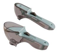 Tabanzhe 2PCS Adjustable Measuring Spoon Set,Reusable Wet & Dry Kitchen Measuring Tools with Scale, Plastic Measuring Cup Spoons for Baking,Cooking,Coffee & Seasoning