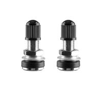 Tabanzhe 2PCS Metal Tyre Valve Stems - Tubeless Schrader Valve Kit with Dust Caps, Universal Rim Valves for Car, Motorcycle & Bicycle Tyres