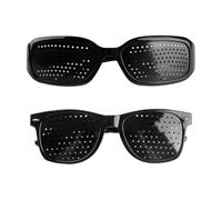 Tabanzhe 2PCS Pinhole Glasses for Eye Exercise and Relaxation,Anti-Fatigue Unisex Hole Glasses,Comfortable Foldable Spectacles for Visual Training and Eye Muscle Workout