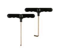 Tabanzhe 2PCS Trampoline Spring Pull Tools-T Hook Tent Peg Puller Set with Plastic Handle Tent Peg Ground Hook Extractor for Jumping Trampoline Spring Pull Installation