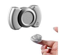 Tabanzhe 3-in-1 Fidget Spinner,Silent Alloy Hand Spinner Fidget Toy,Anxiety and Stress Relief Sensory Gadget for Focus,Portable Finger Slider for Office Classroom Travel(Silver)